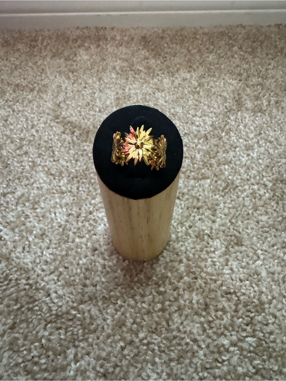 Fashion Jewelry Gold Floral Cluster Ring